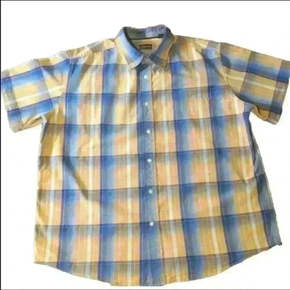 St. John’s Bay 100% Cotton checkered print shirt. - Picture 1 of 2